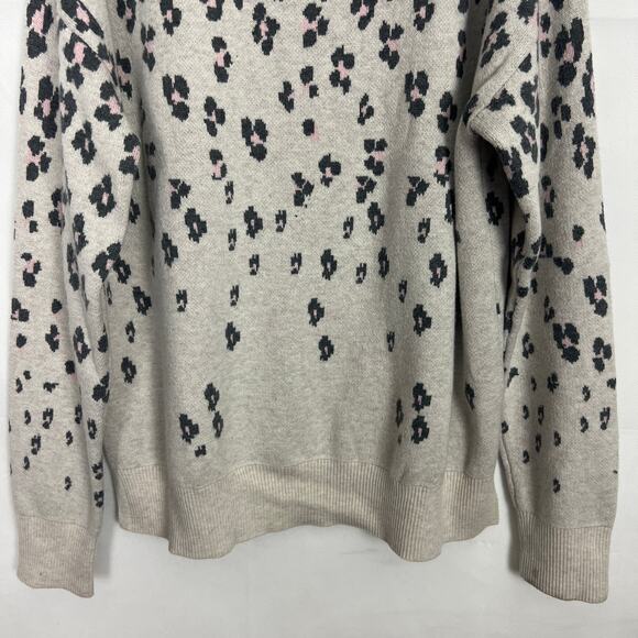 Gap Merino Extra Fine Wool Blend Animal Print Pullover Knit Sweater Size XL - Picture 4 of 11